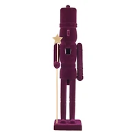15" Purple Flocked Nutcracker with Star by Ashland®