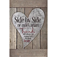 Side By Side Friends Wood Plaque