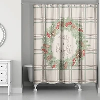 Merry & Bright Plaid Shower Curtain