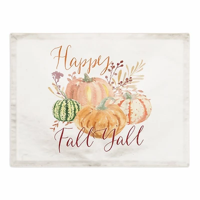 Fall Watercolor Pumpkin Polyester Twill Placemat