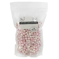 Ivory & Pink Plastic Pearl Round Beads by Bead Landing™