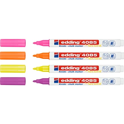 edding® by Securit® Neon 4 Color 4085 Chalk Marker Set