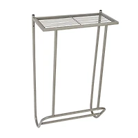 Honey Can Do 25" Steel Wall-Mounted Bathroom Towel Holder with Shelf