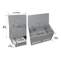 Badger Basket Gray Up & Down Toy & Storage Bench