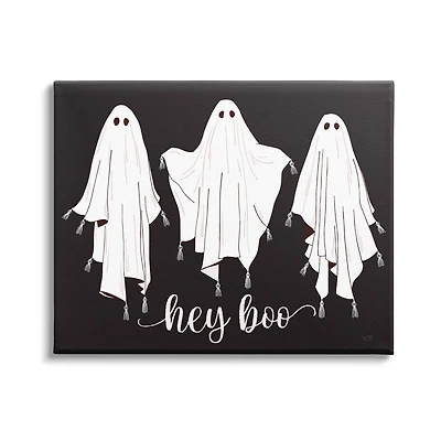 Stupell Industries Hey Boo Three Ghosts Canvas Wall Art