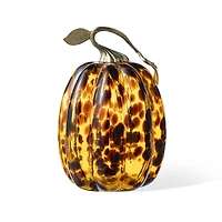 Glitzhome® Amber Dots Glass Pumpkin