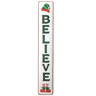 47" Believe Vertical Holiday Wall Sign