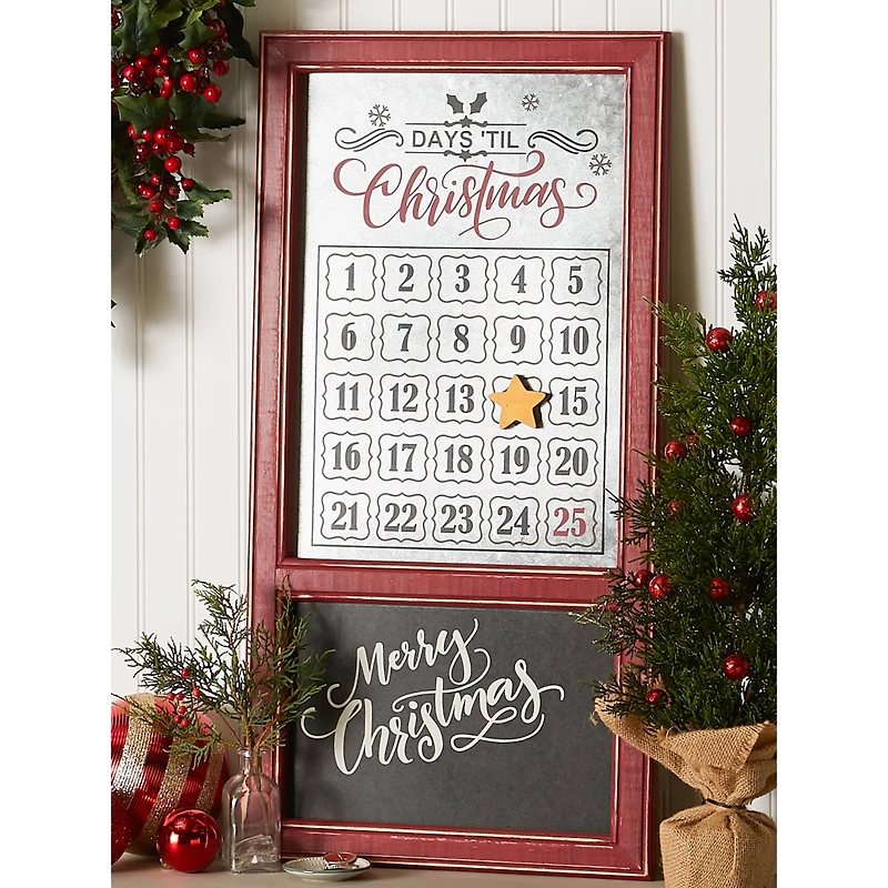 DII® Chalkboard & Galvanized Tin Days 'Til Christmas Advent Calendar