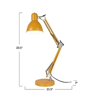 Hello Honey® 23.5" Yellow Sunbeam Articulated Table Lamp