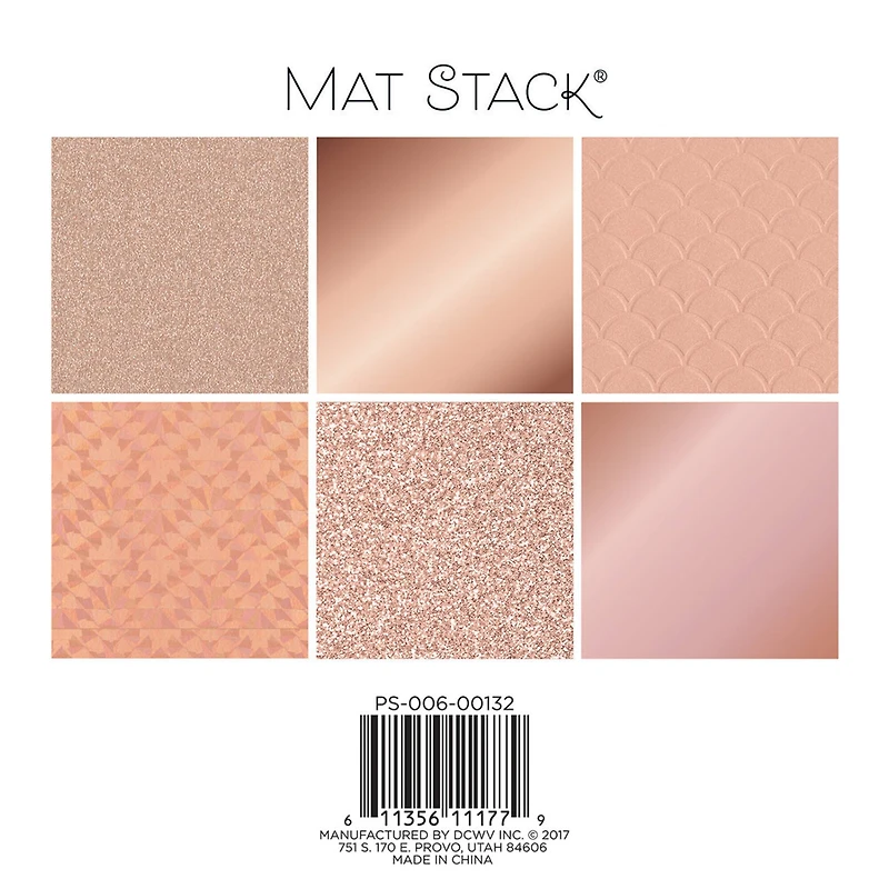 DCWV® Solid Rose Golds Mat Stack®,  6" x 6"