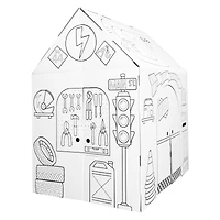 Easy Playhouse Pit Stop Garage Cardboard Playhouse