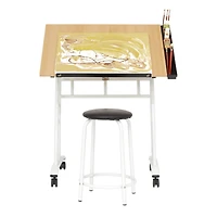 Studio Designs Studio 2-Piece Drafting Table and Stool Set
