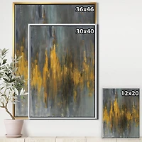 Designart - Black and Gold Glam Abstract