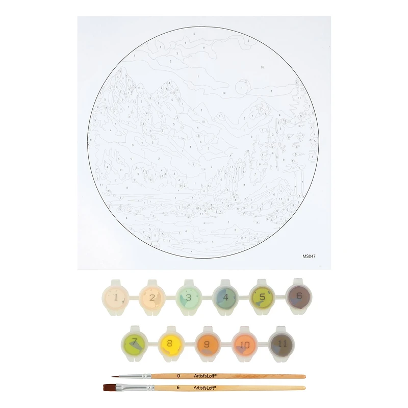 Mountain Scene Paint-by-Number Plywood Surface Kit by Artist's Loft®