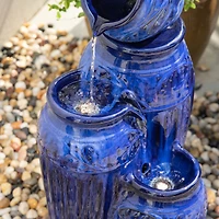 Glitzhome® 27" 4-Tier LED Ceramic Fountain