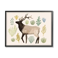 Stupell Industries Southwestern Elk Yellow Green Vegetation Noble Animal in Frame Wall Art