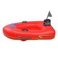 Swim Central 4ft. Inflatable Red & Black Stinger Speedboat Pool Raft