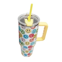 40oz. Smiley Face Stainless Steel Insulated Tumbler by Ashland®