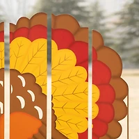 Glitzhome® 41.5" Thanksgiving Metal Turkey Combo Yard Stake