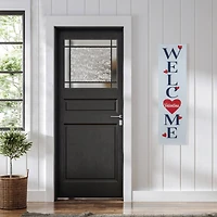 38" Valentine's Day Welcome Wooden Porch Board Sign