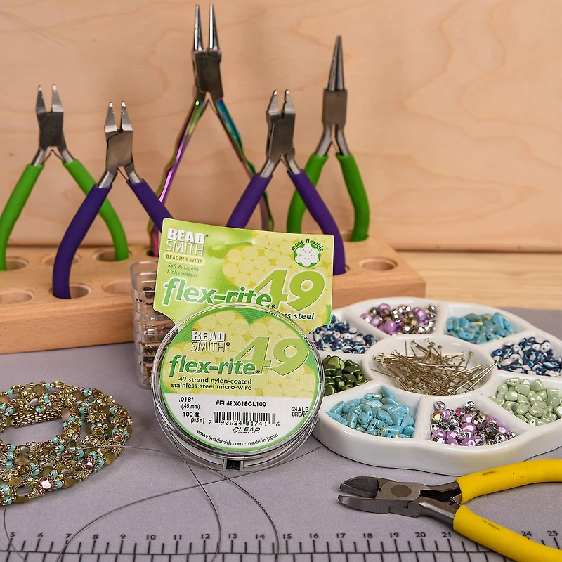The Beadsmith® Flex-rite® 0.018" Clear 49 Strand Wire