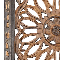 Set of 2 Brown Wood Traditional Wall Decor, 48" x 16"