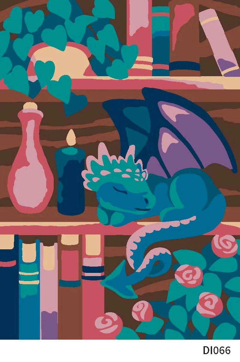 Book Dragon Paint-by-Number Framed Mini Kit by Artist's Loft®