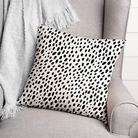 Black and White Spots 18" x 18" Throw Pillow