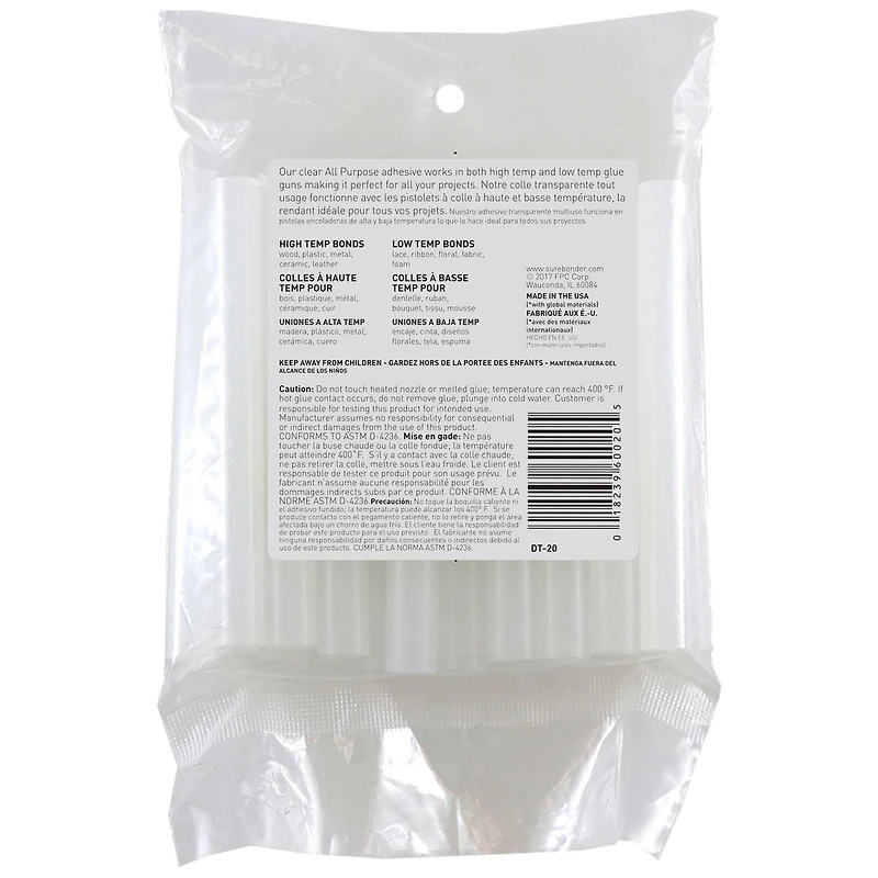 Surebonder® Clear Stik™ Full Size™ Glue Sticks, 20ct.