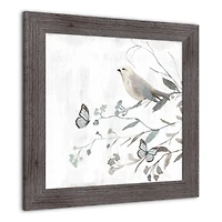 Bird With Butterflies Western 16" x 16" Framed Print