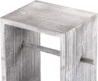 Rustic White Toilet Paper Dispenser with Storage & Drawer