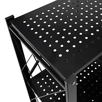 Honey Can Do Black Collapsible 4-Tier Metal Shelf