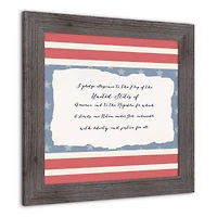 Pledge of Allegiance Western Gray Framed Print