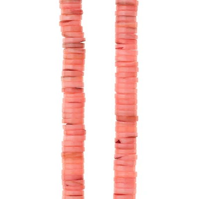 Pink Shell Round Heishi Beads by Bead Landing™, 8mm