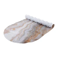 Elle Décor Agate Print Oval Bubble Bath Mat