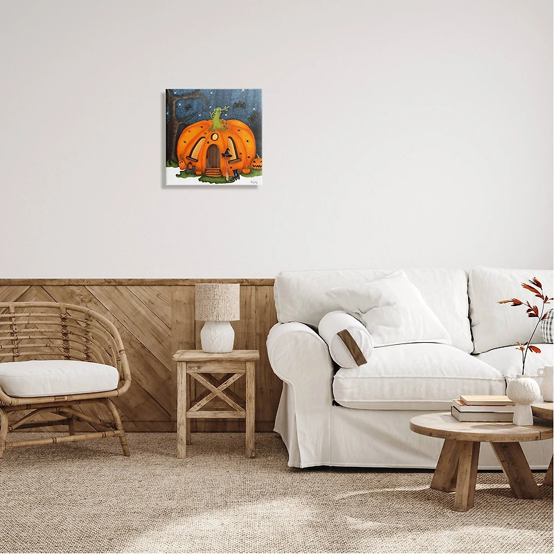 Stupell Industries Pumpkin House In Woods Canvas Wall Art