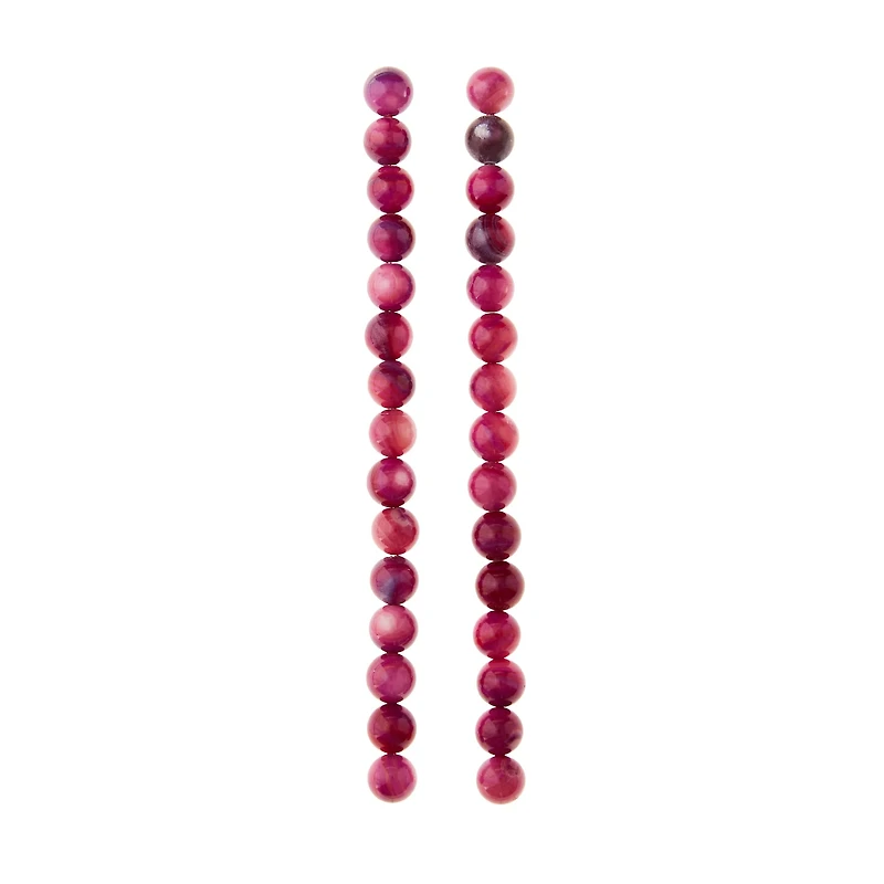 Amethyst Shell Round Beads, 8mm by Bead Landing™