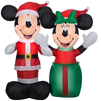 4ft. Airblown® Inflatable Disney Santa Mickey & Minnie Scene