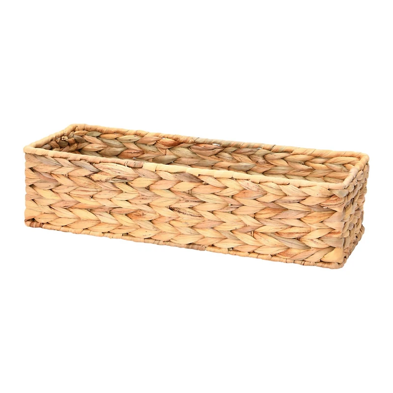 Household Essentials Water Hyacinth Rectangular Storage Basket