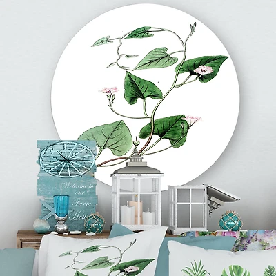 Designart - Vintage Green Leaves Plants IX