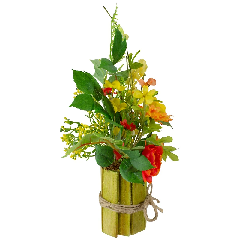 13" Potted Ranunculus & Rose Floral Spring Arrangement