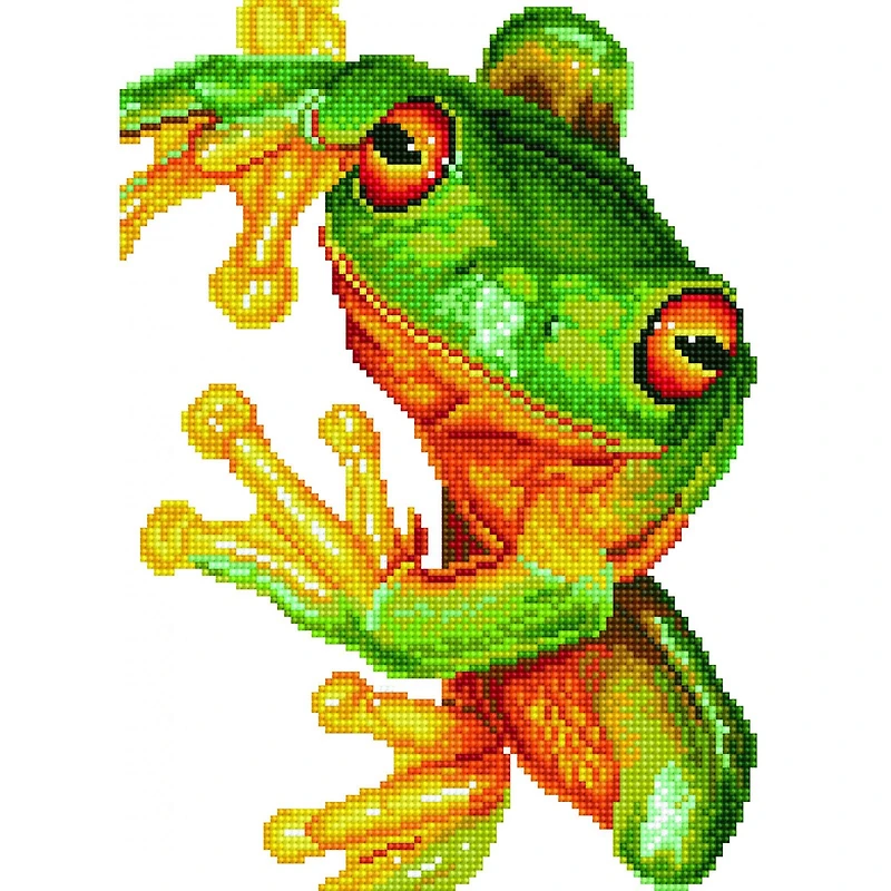 Diamond Dotz® Intermediate Level Green Tree Frog Diamond Painting Kit
