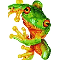 Diamond Dotz® Intermediate Level Green Tree Frog Diamond Painting Kit