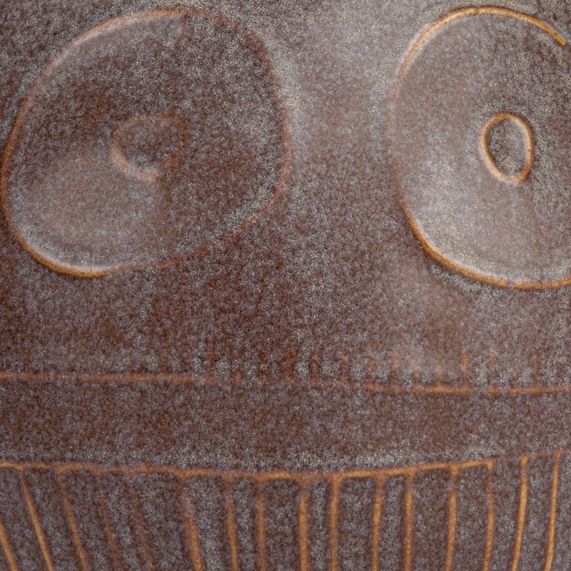 Hello Honey® 6.5" Plum Reactive Glaze Pattern Debossed Stoneware Planter