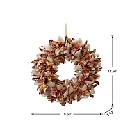 Glitzhome® 18.5" Fall Plaid Fabric Wreath