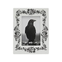 4" x 6" White Floral Ceramic Tabletop Frame by Ashland®