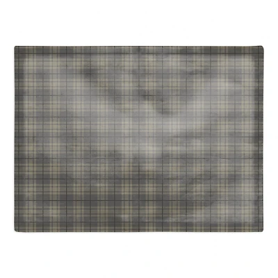 Dark Gray Plaid 18" x 14" Cotton Twill Placemat
