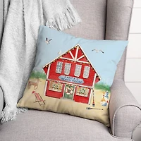 Santa's Beach House Pillow