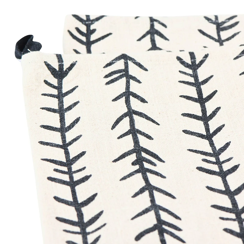 Hello Honey® Leaf Prints Cotton Tea Towels Set