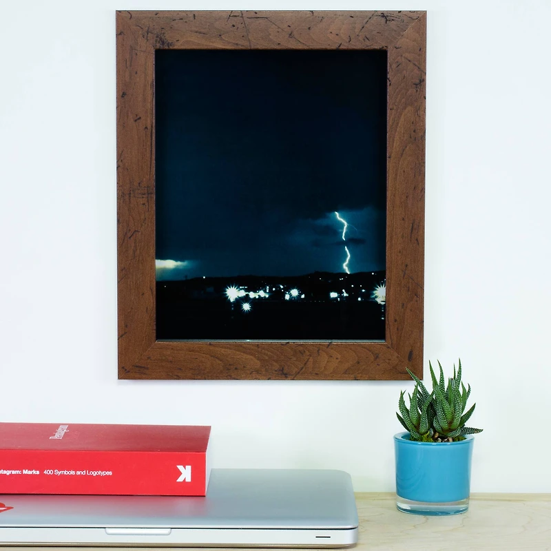 2 Pack Craig Frames Bauhaus 125 Dark Walnut Picture Frame
